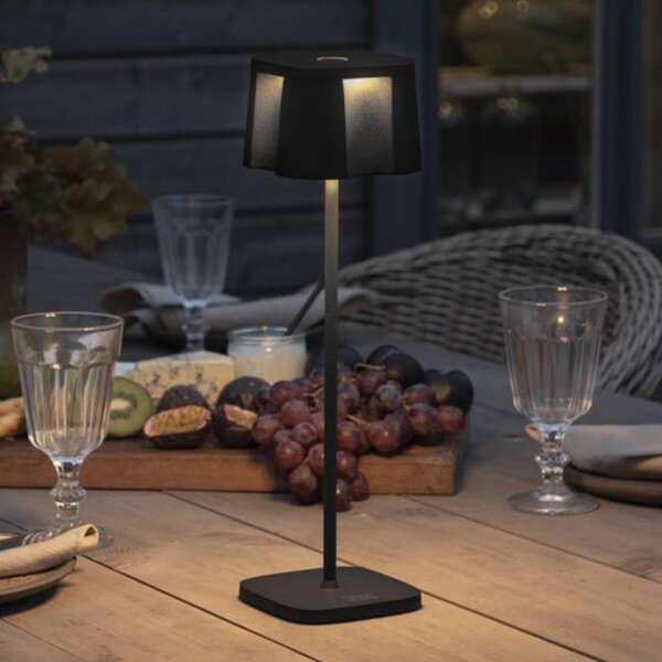 Konstsmide Lampă LED decor Nice conector încărcare USB, negru, reglabil, Negru, Metal, Modern