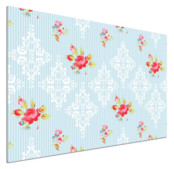 Panou sticla securizata bucatarie Trandafiri si ornamente