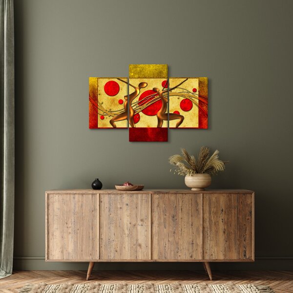 Tablou abstract cu două femei (90x60 cm)