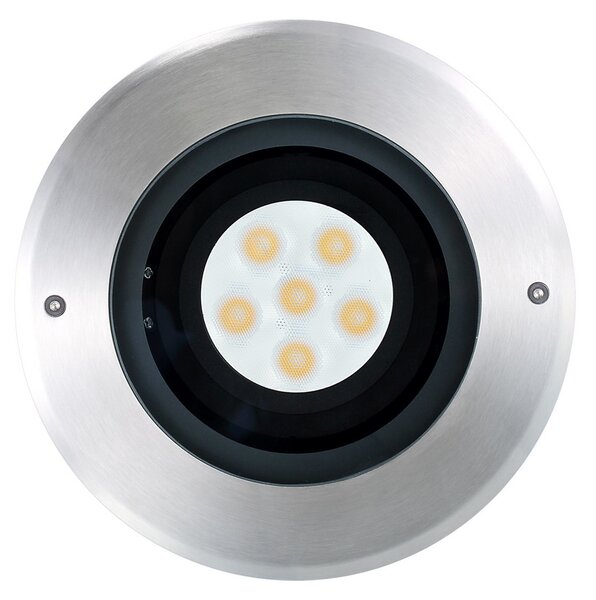 Sylvania LED lampă încastrată în podea Interrata M, Ø 20 cm, IP65, Metalic, Aluminiu, Încastrate în sol
