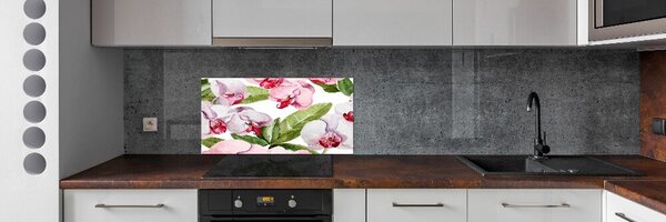 Panou perete bucătărie orhidee roz