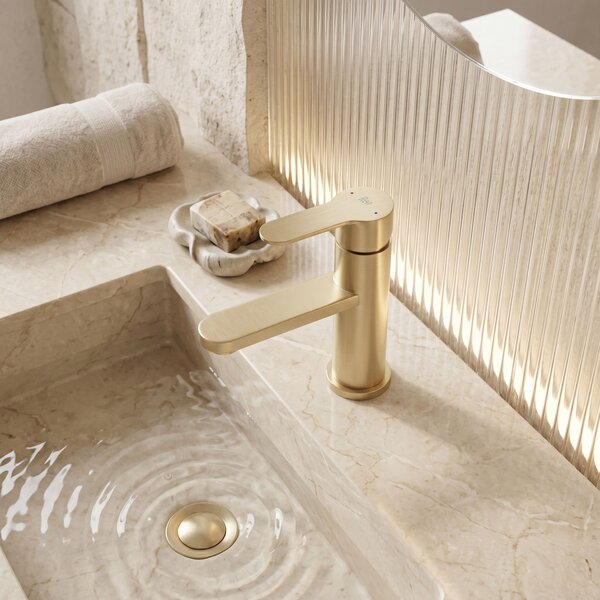 Baterie pentru baie Rea Arcos Brush Gold