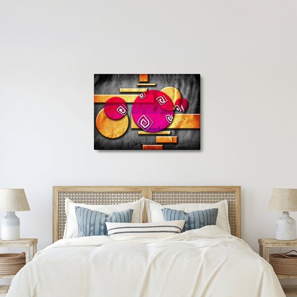 Tablou abstract cu simboluri istorice (70x50 cm)