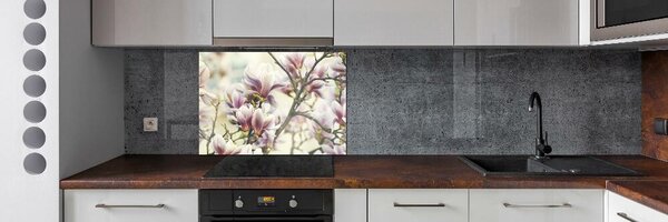 Panou sticlă decorativa bucătărie Magnolie