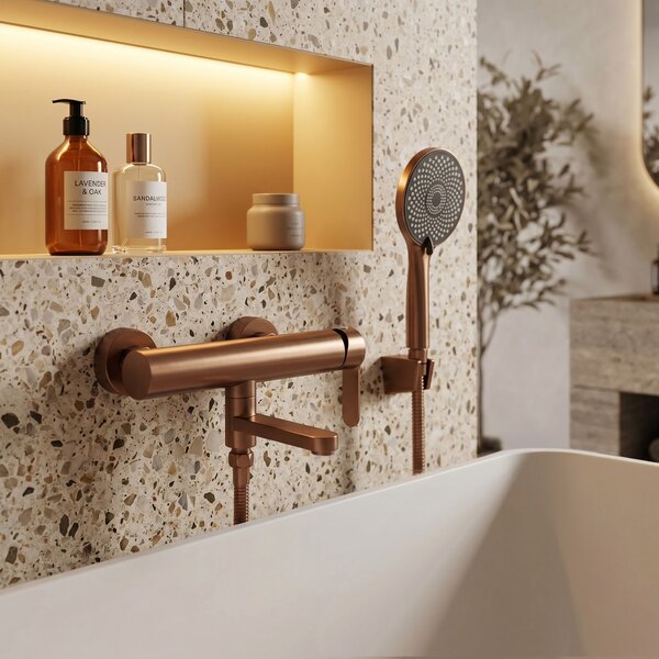 Baterie pentru cadă Rea Arcos Brushed Copper