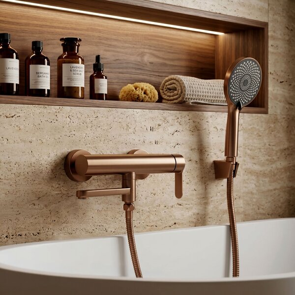 Baterie pentru cadă Rea Arcos Brushed Copper
