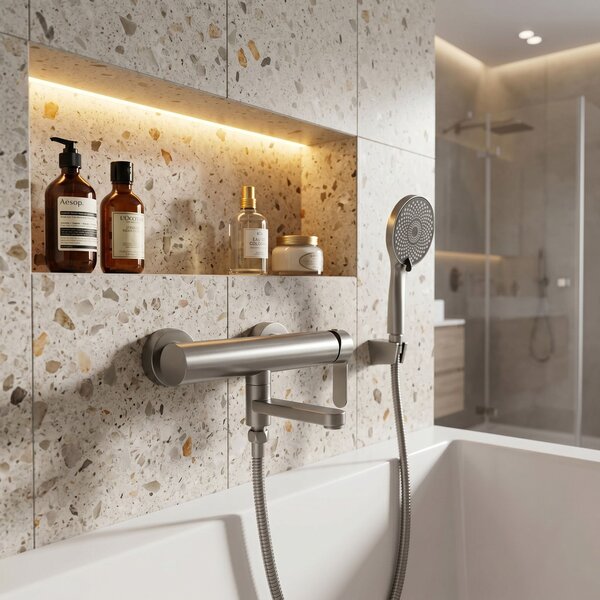 Baterie pentru cadă Rea Arcos Brushed Nickel