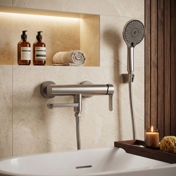 Baterie pentru cadă Rea Arcos Brushed Nickel