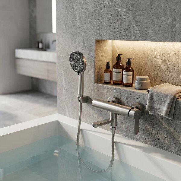 Baterie pentru cadă Rea Arcos Brushed Nickel