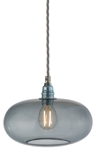 EBB & FLOW Lampa suspendată Horizon, gri fumuriu, sticlă, Ø 21 cm, reglabil, Gri, Camera de zi / sufragerie, Sticlă, Scandinavă