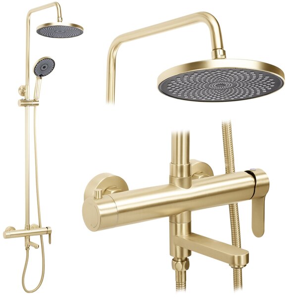 Set de Duș Rea Arcos brush gold