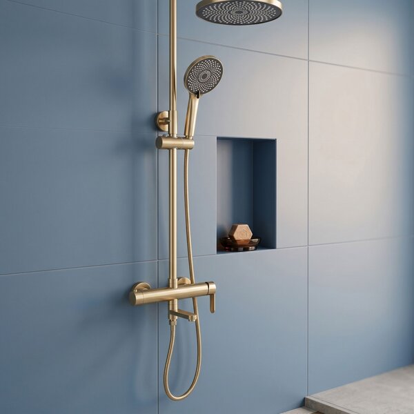 Set de Duș Rea Arcos brush gold