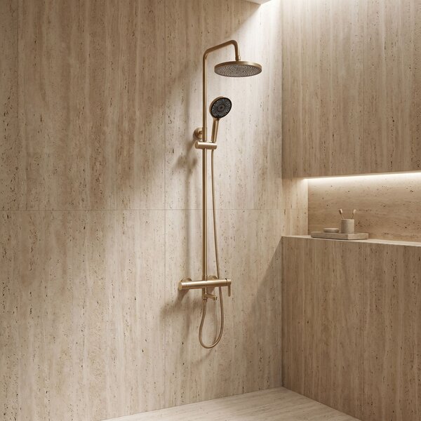 Set de Duș Rea Arcos brush gold