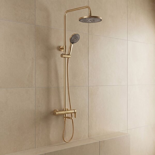 Set de Duș Rea Arcos brush gold
