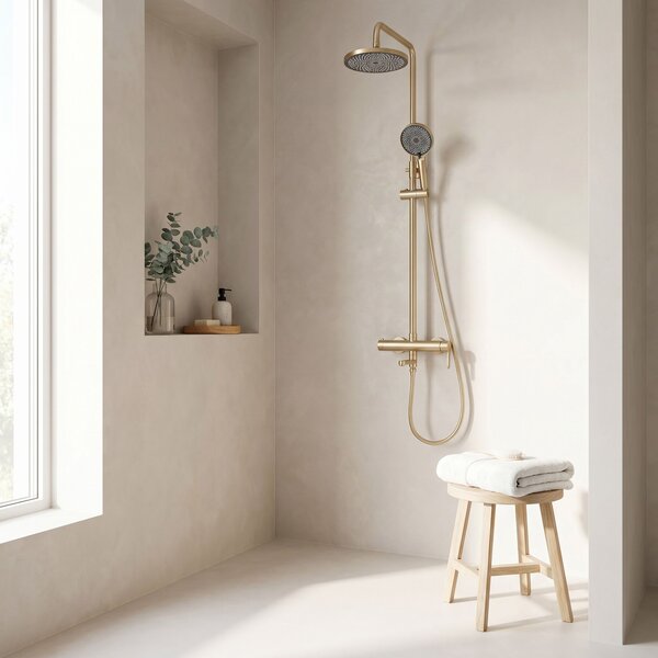 Set de Duș Rea Arcos brush gold