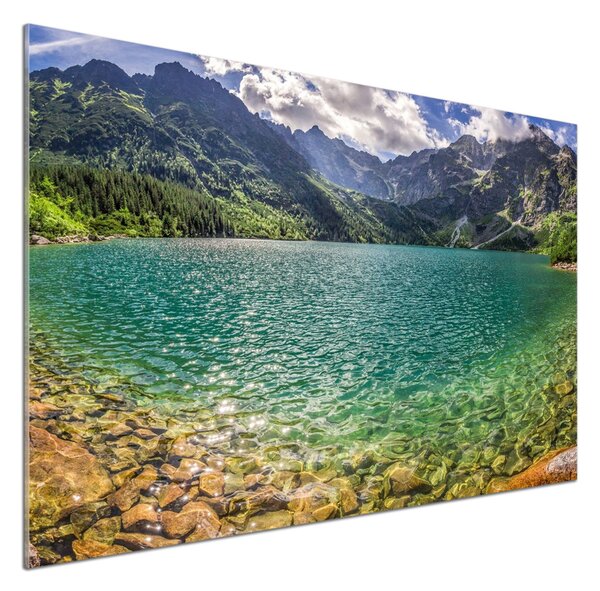 Sticlă pentru bucătărie Lacul în munți