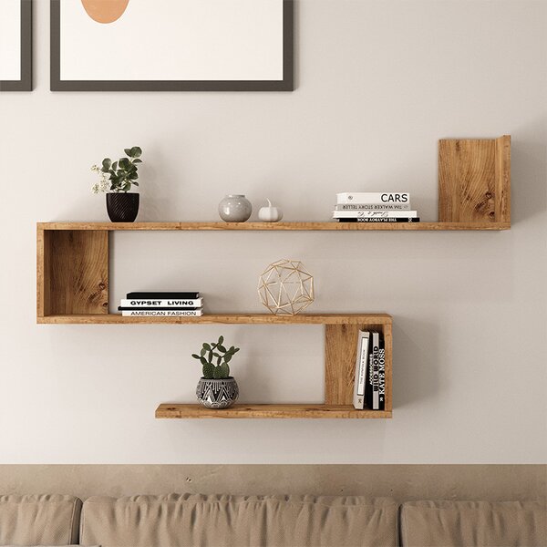 Raft de perete Belinda culoarea sonoma 120x14.5x71.4cm