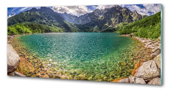 Sticlă pentru bucătărie Lacul în munți