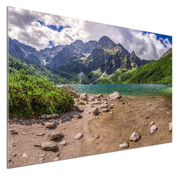 Sticlă pentru bucătărie Lacul în munți