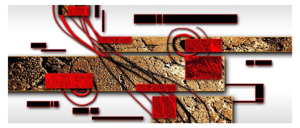 Tablou cu abstracție (120x50 cm)