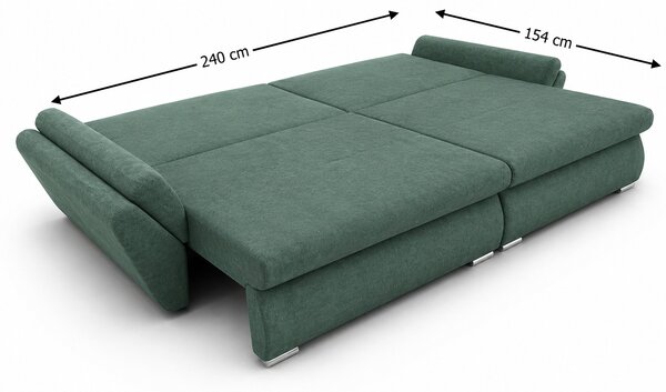 Canapea Extensibilă Confort cu Spumă HR, Verde Mentă