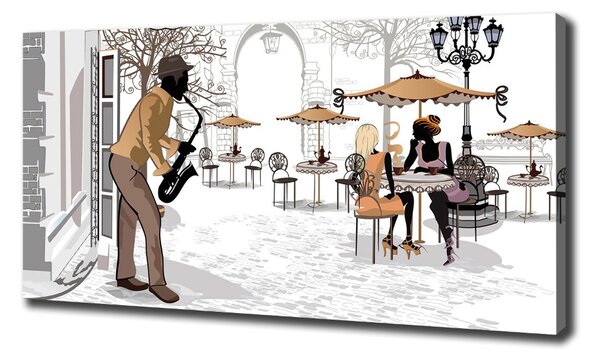 Pictură pe pânză muzician de stradă