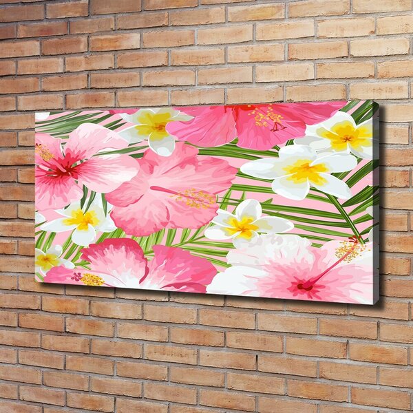 Pictură pe pânză flori tropicale