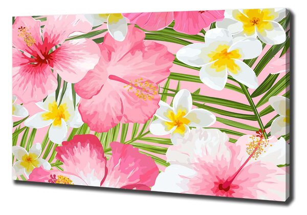 Pictură pe pânză flori tropicale
