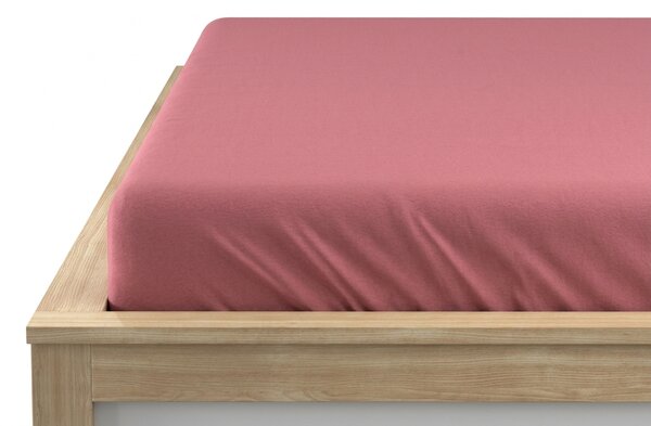 Cearsaf Jersey cu elastic 180 x 200 cm roz inchis
