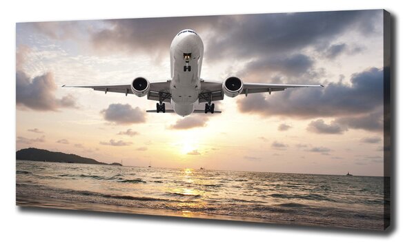 Pictură pe pânză Avion peste mare