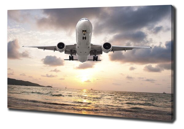 Pictură pe pânză Avion peste mare