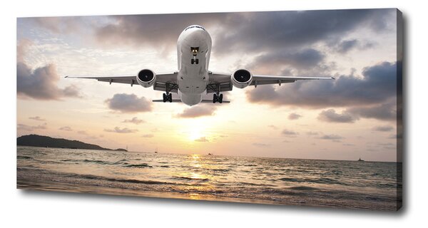Pictură pe pânză Avion peste mare