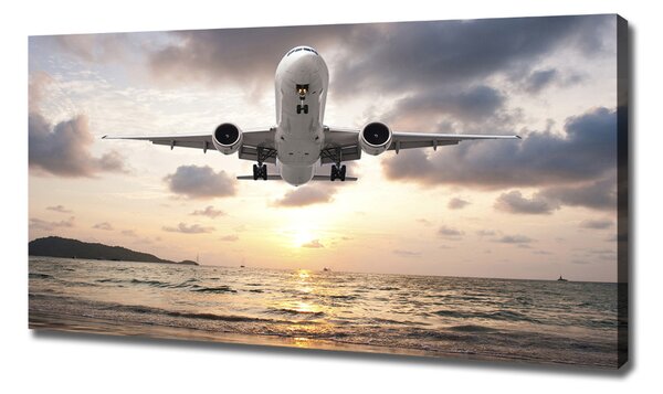 Pictură pe pânză Avion peste mare