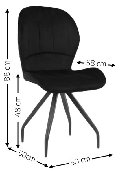 Scaun Living KJC0360 Negru