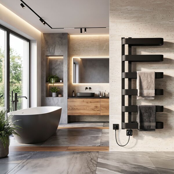Radiator electric Rea Artas 90x50cm Negru