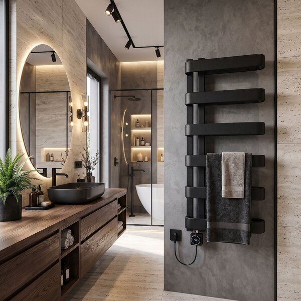 Radiator electric Rea Artas 90x50cm Negru