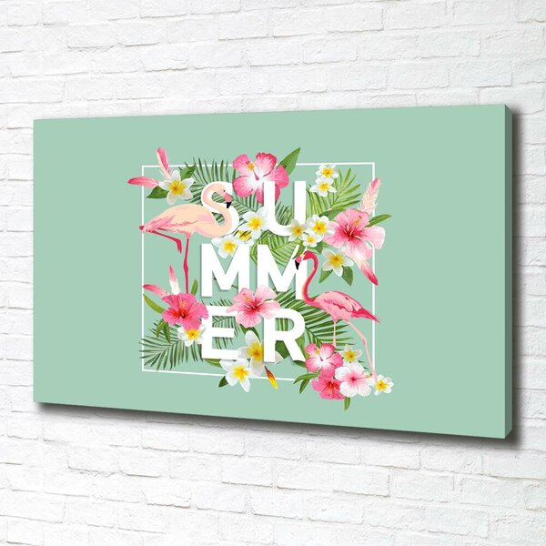 Print pe canvas Sărbătorile și flamingo
