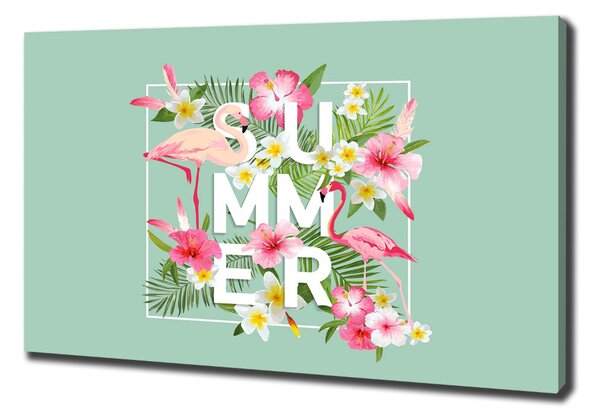 Print pe canvas Sărbătorile și flamingo