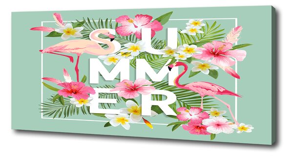 Print pe canvas Sărbătorile și flamingo