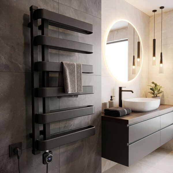 Radiator electric Rea Artas 90x50cm Negru