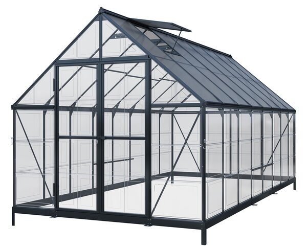 Policarbonat seră de grădină Aurora 2,4 x 3,6 m CoverTech negru