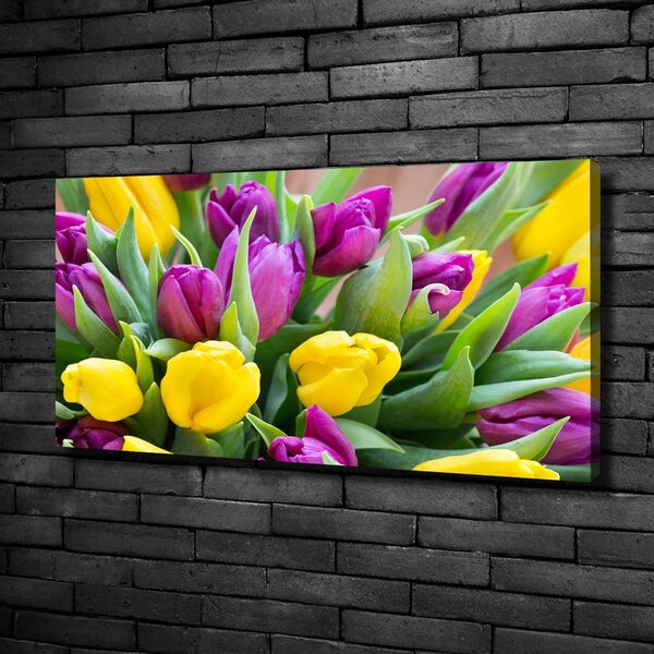Tablou pe pânză canvas lalele colorate