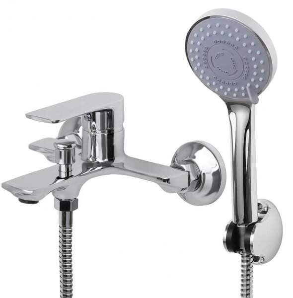 Erga Rami, baterie cadă cu set de duș manual, crom, ERG-YKA-BW.RAMI-CHR