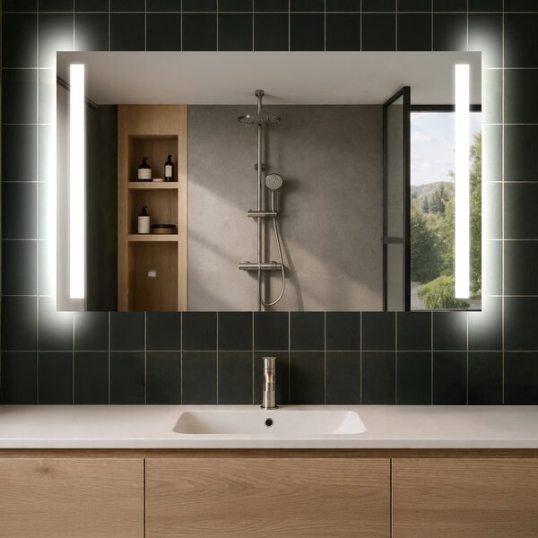 50x80 Dreptunghiulara oglinda cu LED la comanda L02