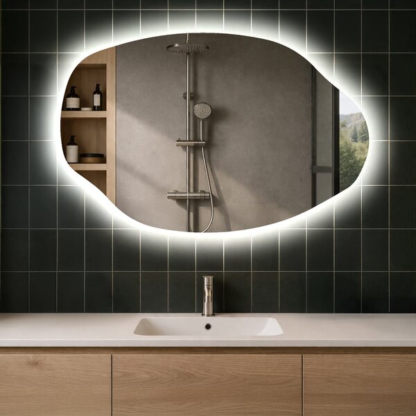 Oglinzi pentru baie cu LED în formă neregulată O221