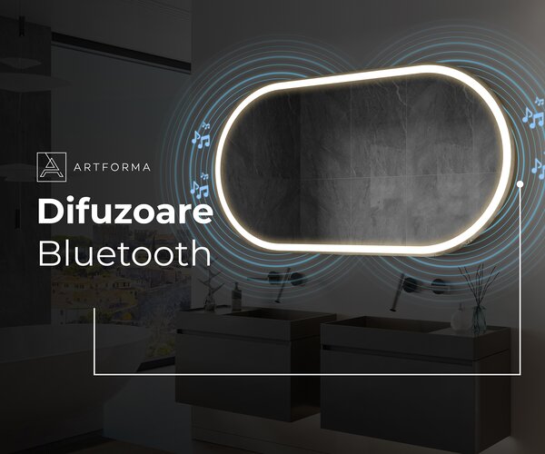 Ovala oglinda baie cu leduri L230
