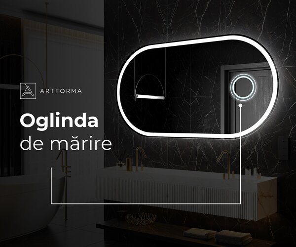 Ovala oglinda baie cu leduri L230
