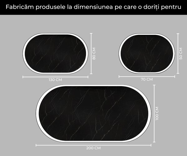 Ovala oglinda baie cu leduri L230