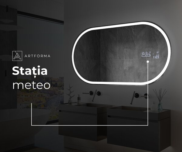 Ovala oglinda baie cu leduri L230