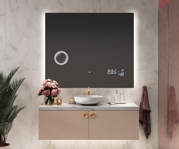 Dreptunghiulara Oglinda cu LED L62 la comanda moderne oglinda lipita pe perete